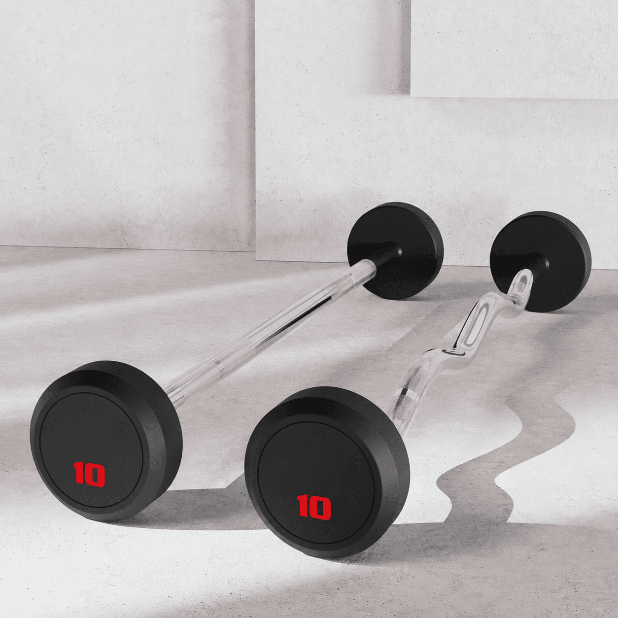 Rubber Coated Barbell Set